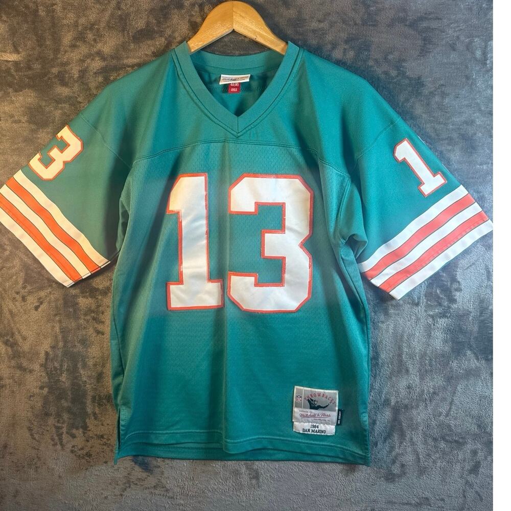 Mitchell & Ness 1984 Dan Marino Legacy Retro Throwback Jersey Men’s Medium Teal
